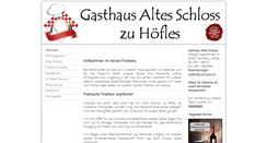 Desktop Screenshot of gasthaus-altes-schloss.de